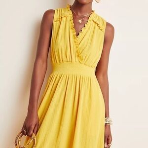 Maeve‎ Livi Ruffled Smock Waist Dress Sz S